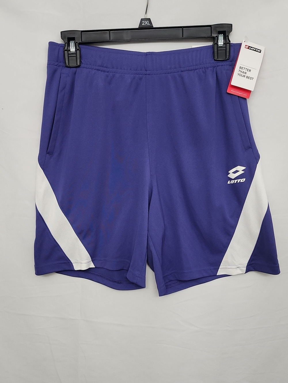 Lotto Boy’s Purple Athletic Shorts with White Panels Size XL New With Tags
